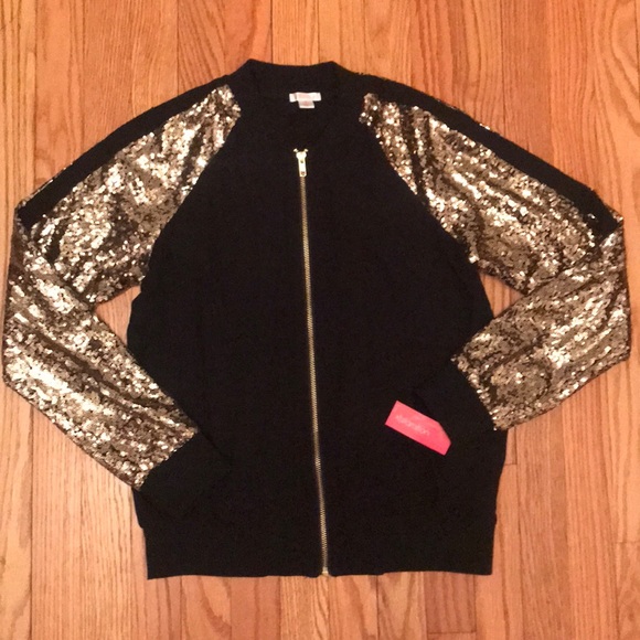 Xhilaration Jackets & Blazers - ✨Gold Sequin Bomber Jacket. Xhilaration. Size S